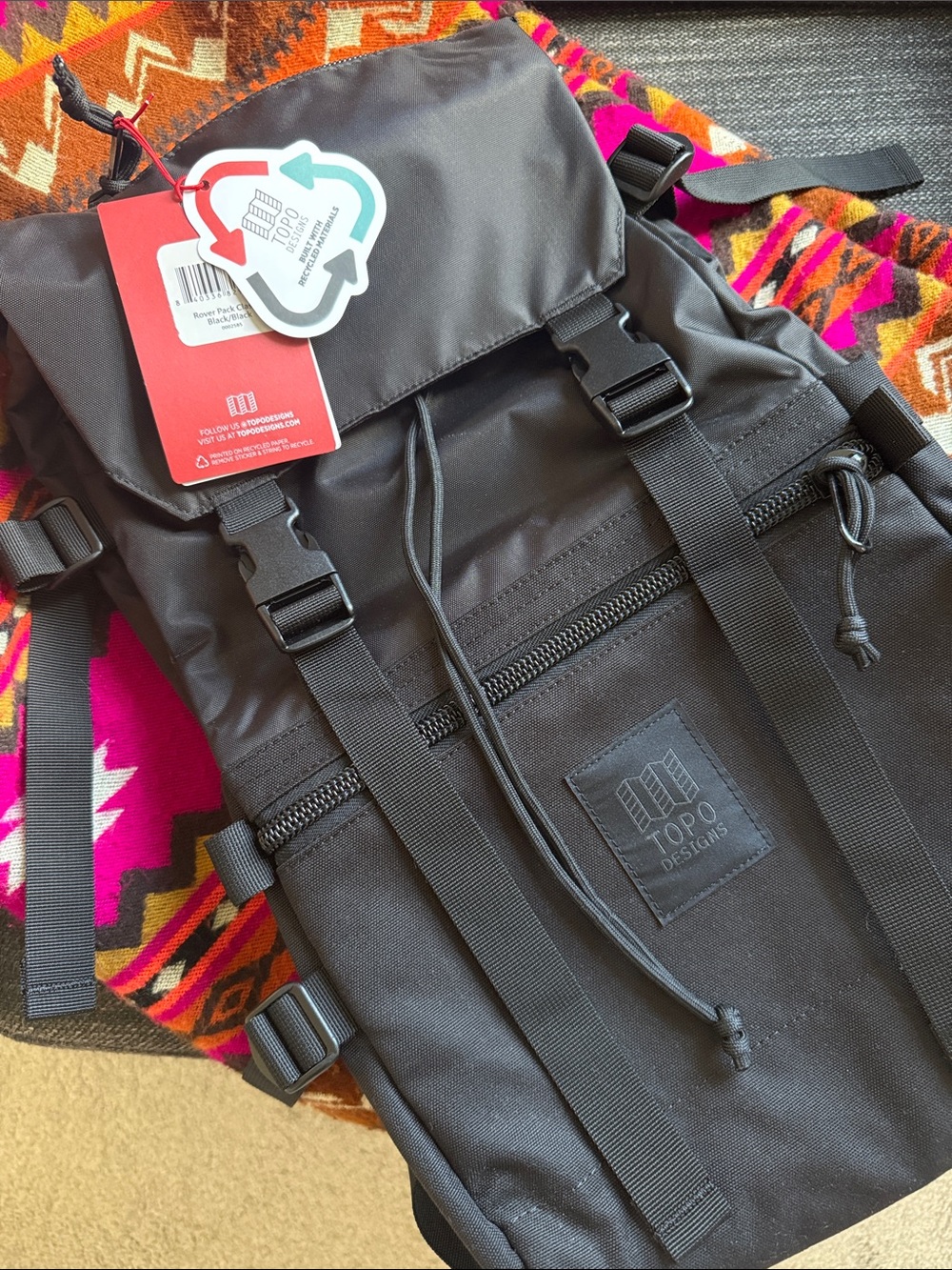 Topo Designs NWT Black Backpack - Rover Pack Classic Black
